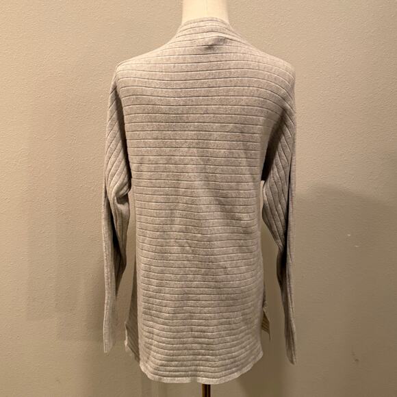 Banana Republic Gray Ribbed Mock Neck Sweater Women Small Soft Cozy Fall Winter - Picture 2 of 6